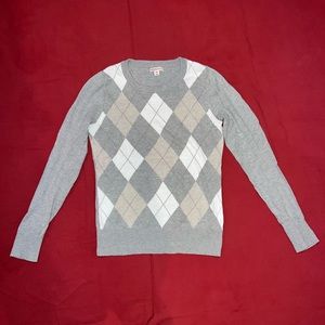 Grey Argyle Merona Sweater